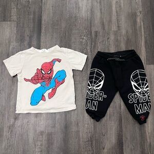 Kids Spider-Man Tee and Black Joggers Set
